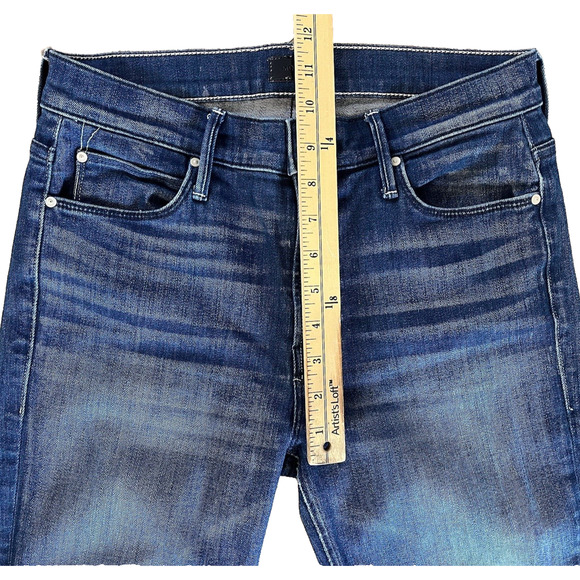 Mother Denim The Mid Rise Dazzler Crop Fray Squeeze It Size 28 Stretch - Picture 9 of 9